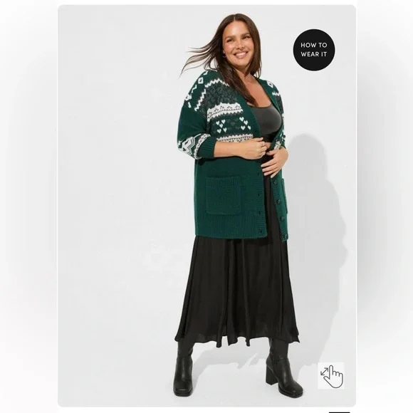 Vegan Cashmere Boyfriend Cardigan Sweater 00 - Picture 2 of 15